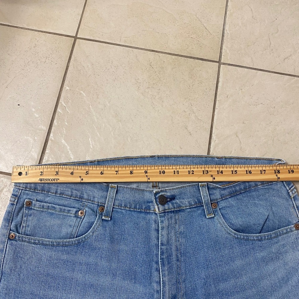 Levi‎ Strauss & Co 505 Mens Jeans W38 L30 Light Wash Denim Cotton Classic Fit - Picture 5 of 8